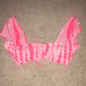 pink/orange bathing suit top